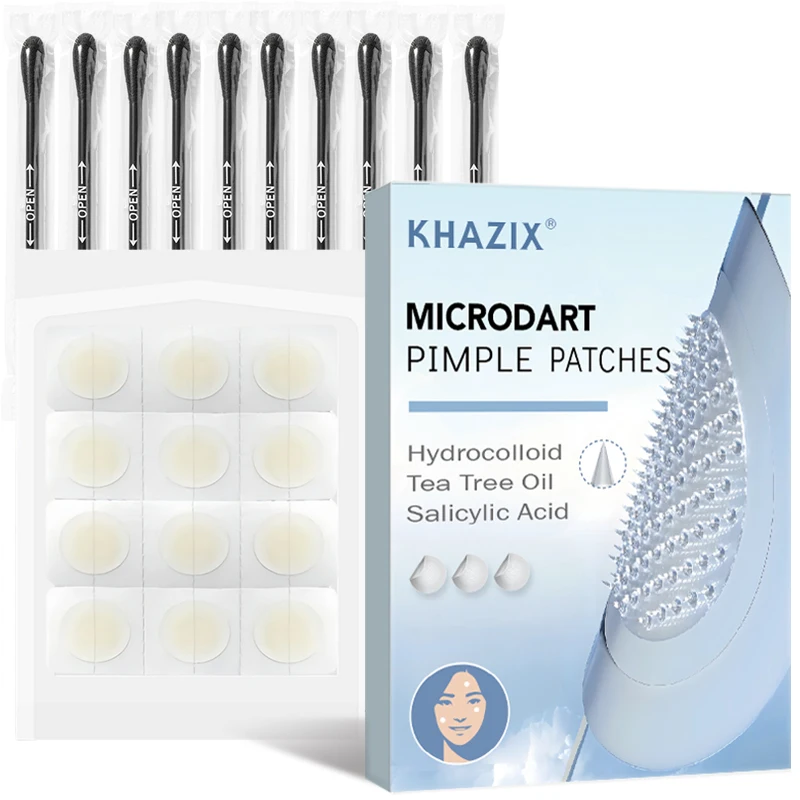 12+10PCS Hydrocolloid acne patch is designed for treating acne and blemishes.Comes with 10 PCS Cleaning Cotton Swabs