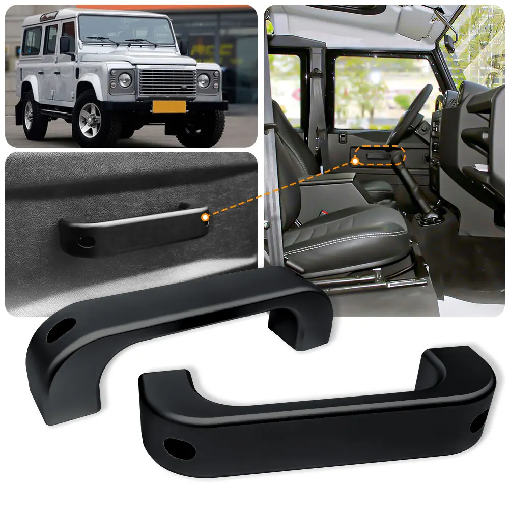 Aluminum Alloy Door Inner Handle Car Interior Modification Accessories For LAND ROVER Defender 90 110 2004 To 2018