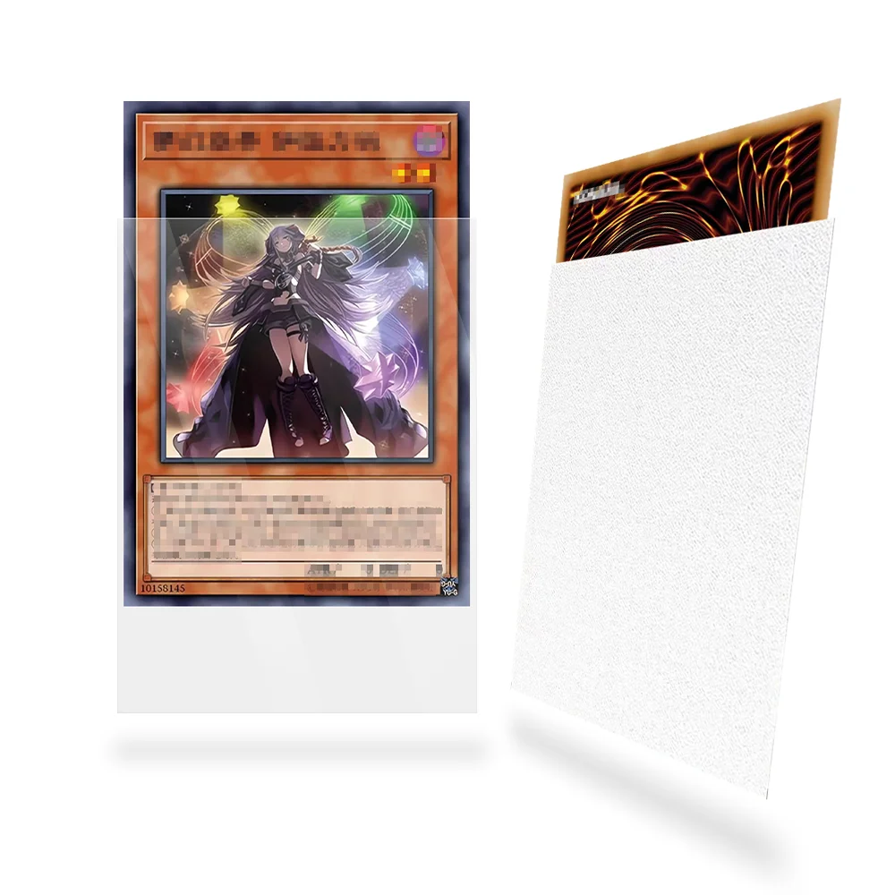 YGO Card Sleeve 100 Pack 62x89mm, Japanese Small Card Sleeves Photocard Sleeves , Back Textured Perfect Shuffling