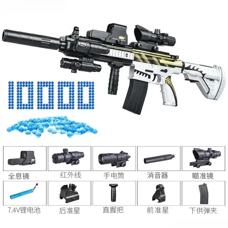 Twiter new M416 Toy Gun Automatic Gel Bullet Blaster Children Toys Outdoor Game AirSoft Sniper Rifle Splatter Gun Weapon For Boy