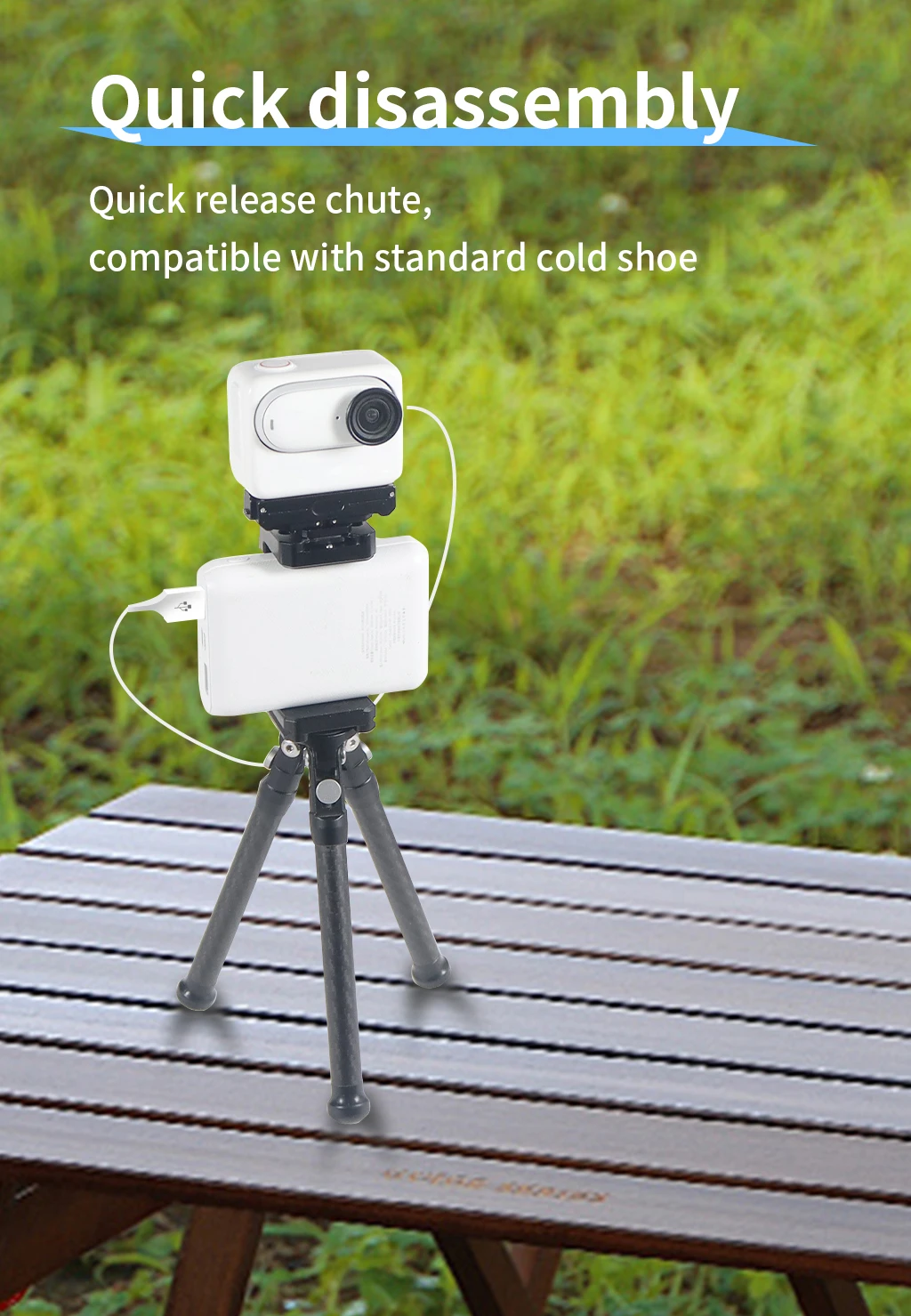 Universal Mobile Power Bank Halter SSD Halterung Clamp 53-83mm Quick Mount Kalten Schuh für DJI Mic SLR Kamera telefon Stativ Vlog Clip – Detail 17