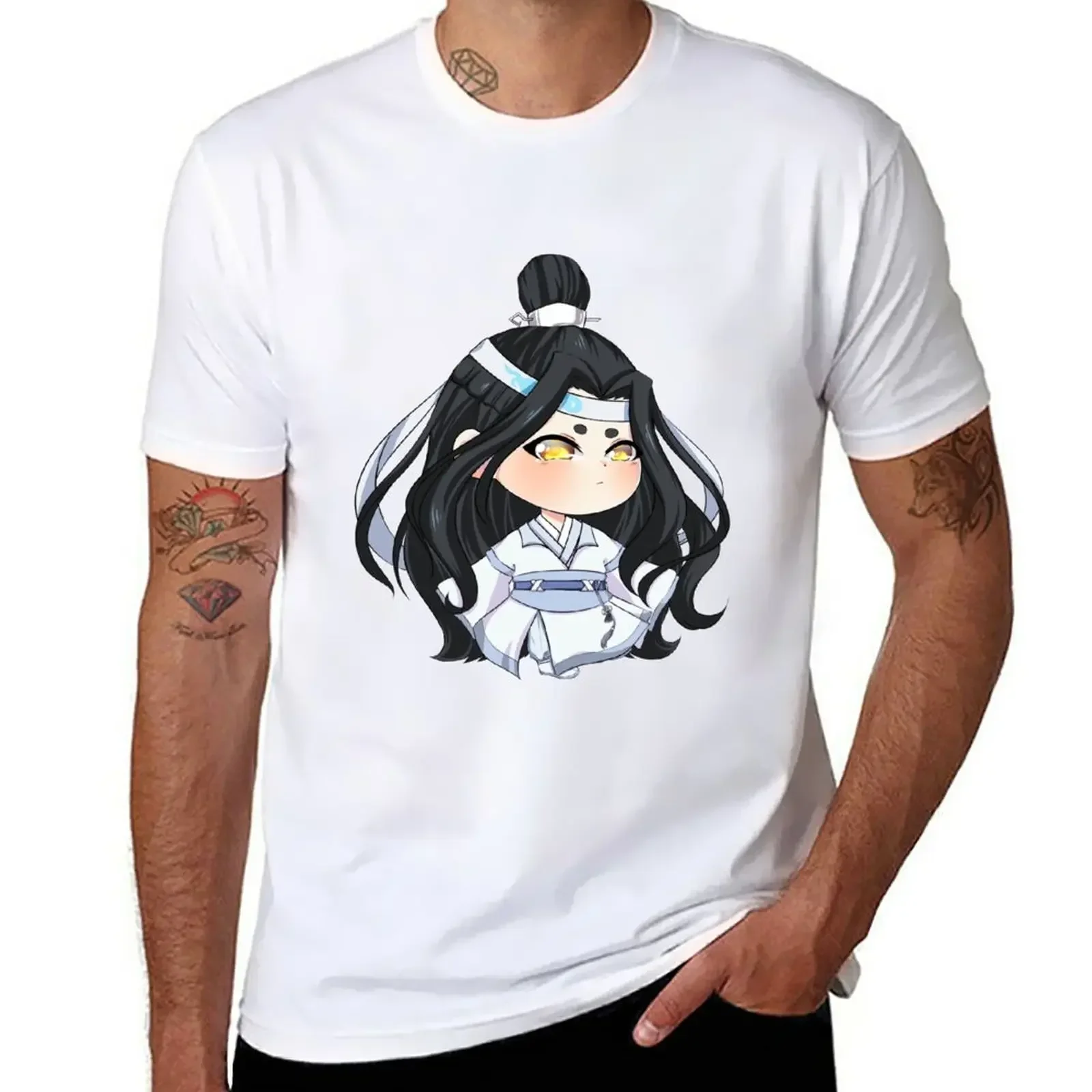 graphic tees anime clothes kawaii clothes t shirts for men pack Lan Zhan Chibi T-Shirt shirts  oversized t shirt  men clothing