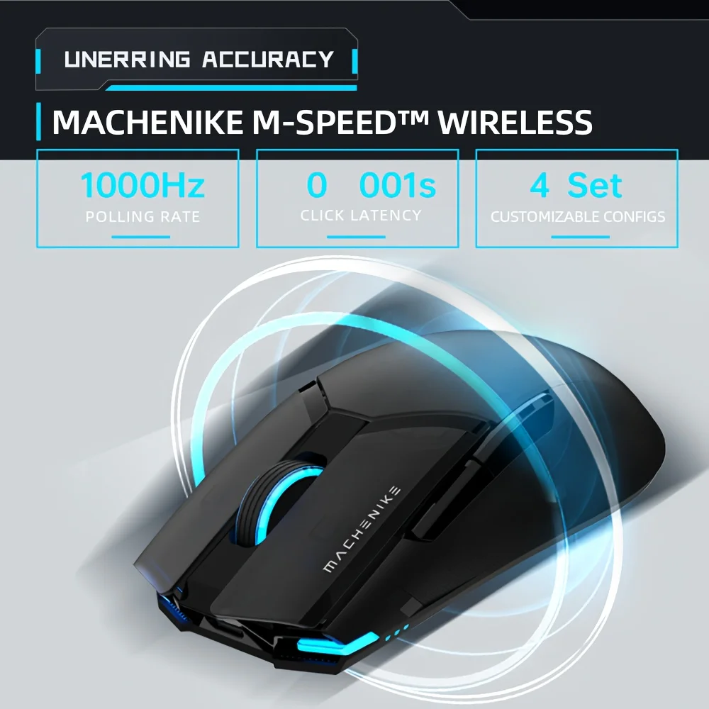 unsharkable High-Precision Wireless Gaming Mouse - 26000DPI PAW3395 Sensor - Ultra-Lightweight Feather Feel Seamless Laptop