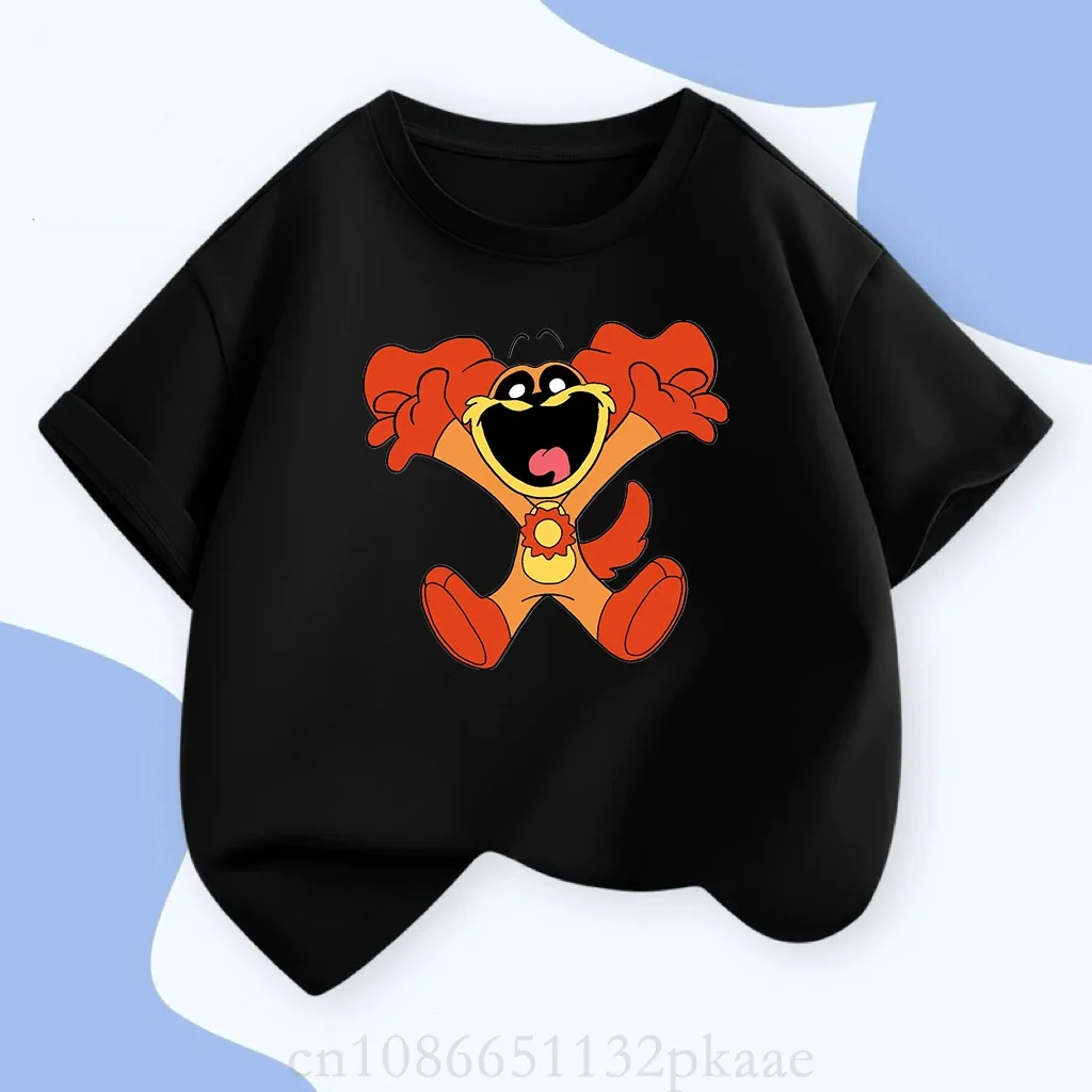 Smiling Critters Dogday Kids Cotton T-shirt Summer Fashion Street Wear Tops Cartoon Dogday Short Sleeve Tops Boys Girls T-shirt