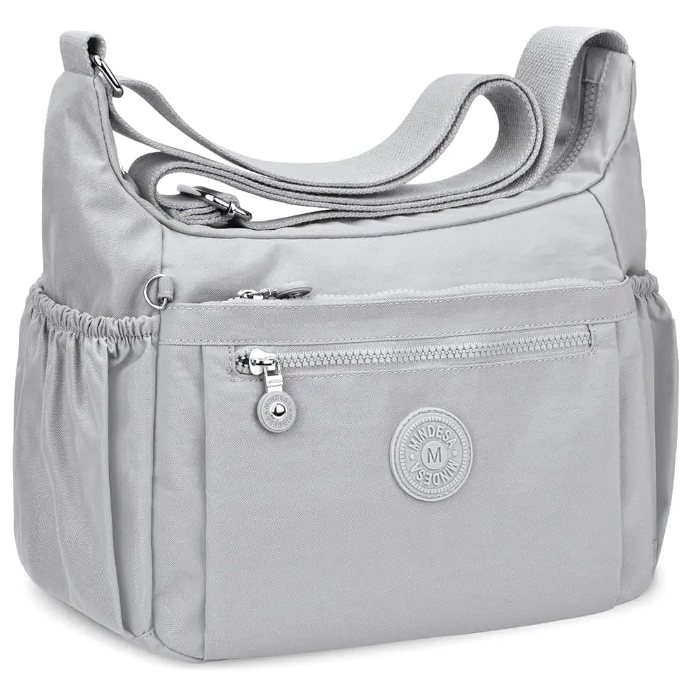

Nylon Crossbody Bags for Women Waterproof Lightweight Large Travel Purses Multi-Pocket Pocketbooks Shoulder Bag