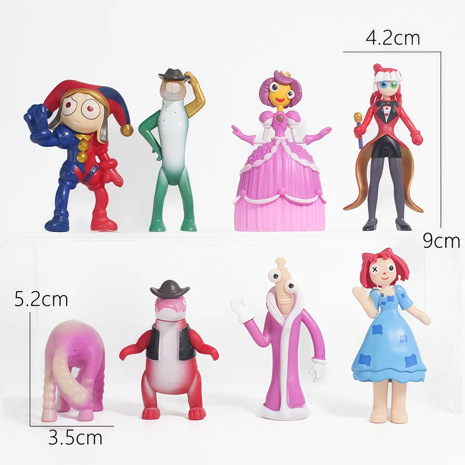 Auf Lager Die Erstaunliche Digitale Zirkus-Anime-Figur Ragatha/Jax/Pomni Actionfigur PVC-Modell Puppe Spielzeug Geburtstagsgeschenke