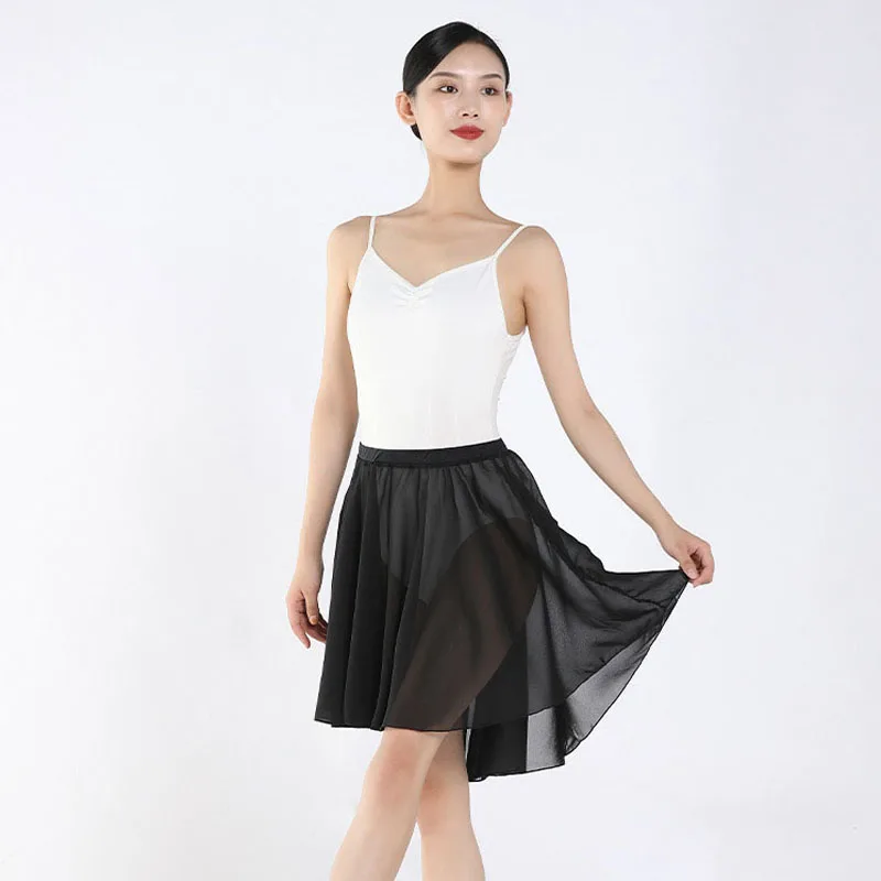 Mulher saias de balé dança tutu vestido ballet dança tule saia adulto trajes de ginástica respirável gaze saias de bailarina