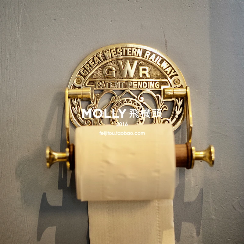 Molly Retro Classic Toilet Decorative Tissue Holder Solid Wood Scroll Roll Stand