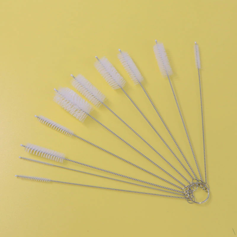 10Pcs/Set Straw Cleaning Brushes Multifunction Flexible Handle Test Tube Bottle Straw Washing Cleaner Bristle Brush