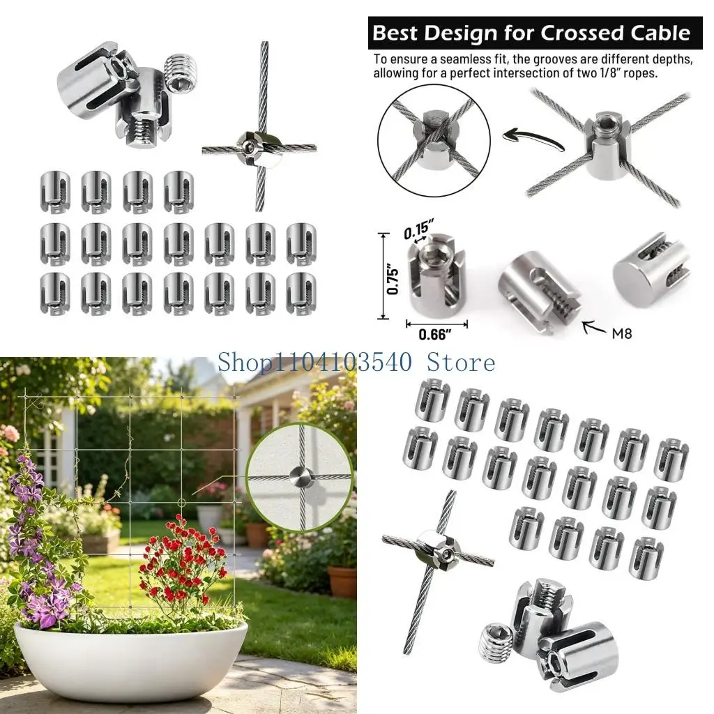 02DC 20 Units Corrosion Resistant rustproof Steel Cable Clamps For hard Projects