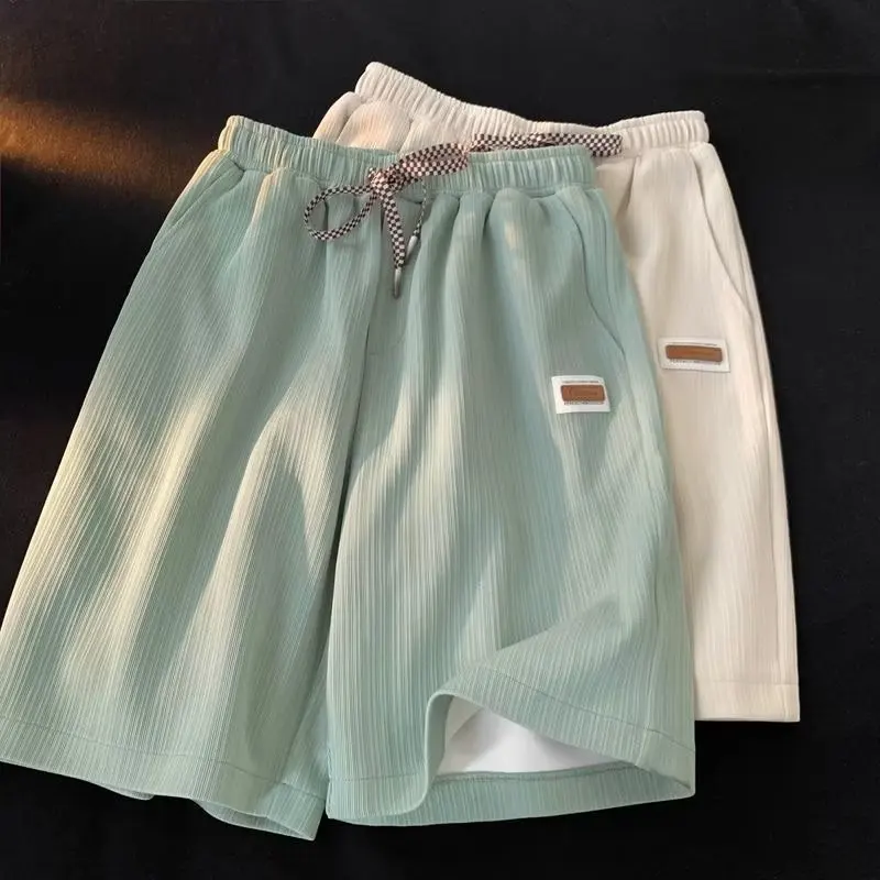 

Summer Thin Ice Silk Straight Leg Sports orts Women's Loose Fit High Waist Air Conditioning Spwear Salt System Running B...