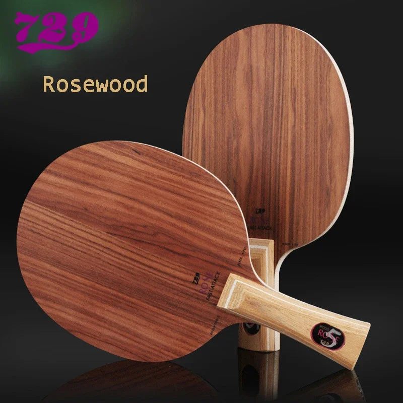 729 Friendship Rose Table Tennis Racket Blade 5/7 Plys Pure Wood Loop Fast Attack Ayus Ping Pong Bat for Professional Athletes