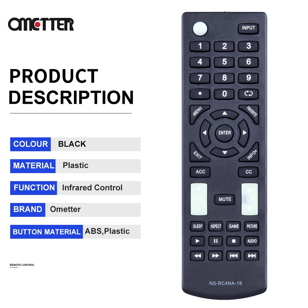 NS-RC4NA-18 جديد لشارة التلفزيون التحكم عن بعد NSRC4NA16 NSRC4NA17 NSRC4NA18 NS-22D420NA18 Fernbedienung
