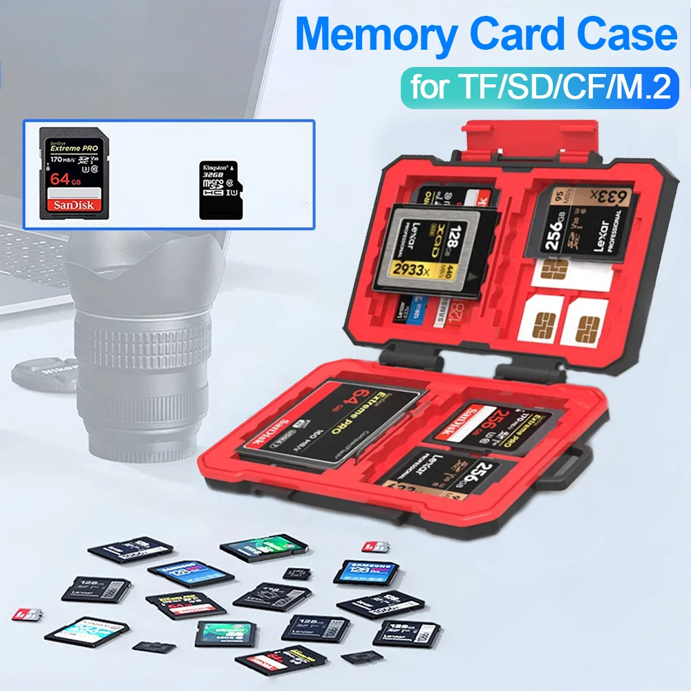 LP-E8 SD Card Holder Micro SD Card Case Waterproof Memory Card Storage Box Organizer Shockproof with environment ABS