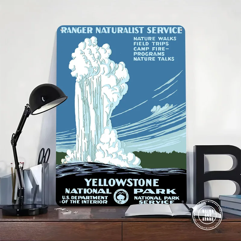 RNS Yellowstone 3D Texture Metal Poster Customized Wall Art Tin Sign Gift for Mancave Luxury Decoration Home Decor Items Room