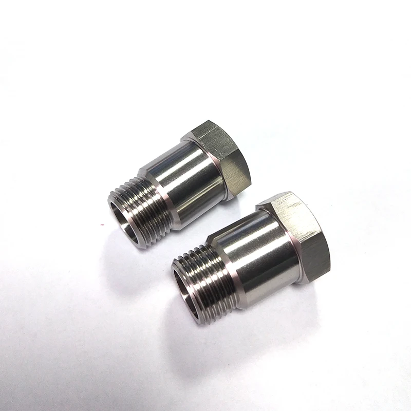 2pcs  35mm O2 Oxygen Sensor Adapter Test Pipe Extension M18 X1.5 Stainless Steel Connector