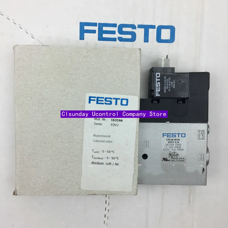 

New Original FESTO solenoid valve CPE18-M1H-5J-1/4 163143 CPE18-M1H-3OLS-1/4 163144