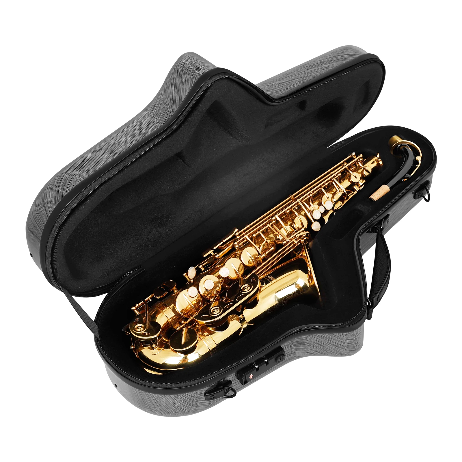 Saxophone Storage Case Alto Saxophone Waterproof Compression Resistant Box Sax Double Shoulder Carry Luggage Bag Handheld Case