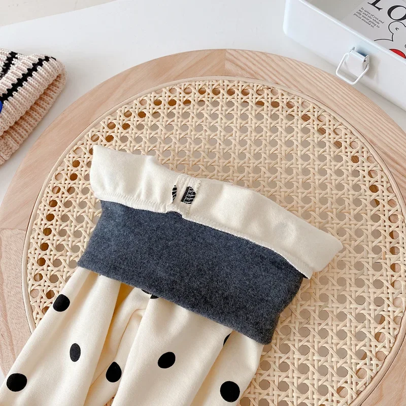 0-3Years Clothes Spring Autumn Underwear Clothes Babies Girls Boys Bottoming Top Pant Two Piece Toddler Children Kids Home Wear