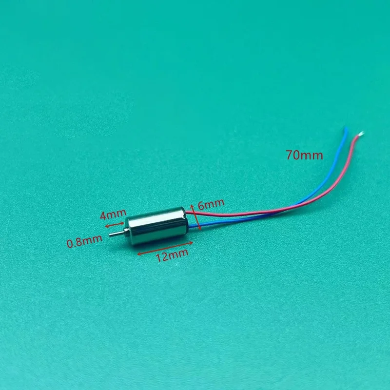 2PCS DC 3.7V 75000RPM Mini 6mm*12mm 612 Coreless Motor High Speed Strong Magnetic Micro Hollow Cup Motor DIY RC Drone Quadcopter