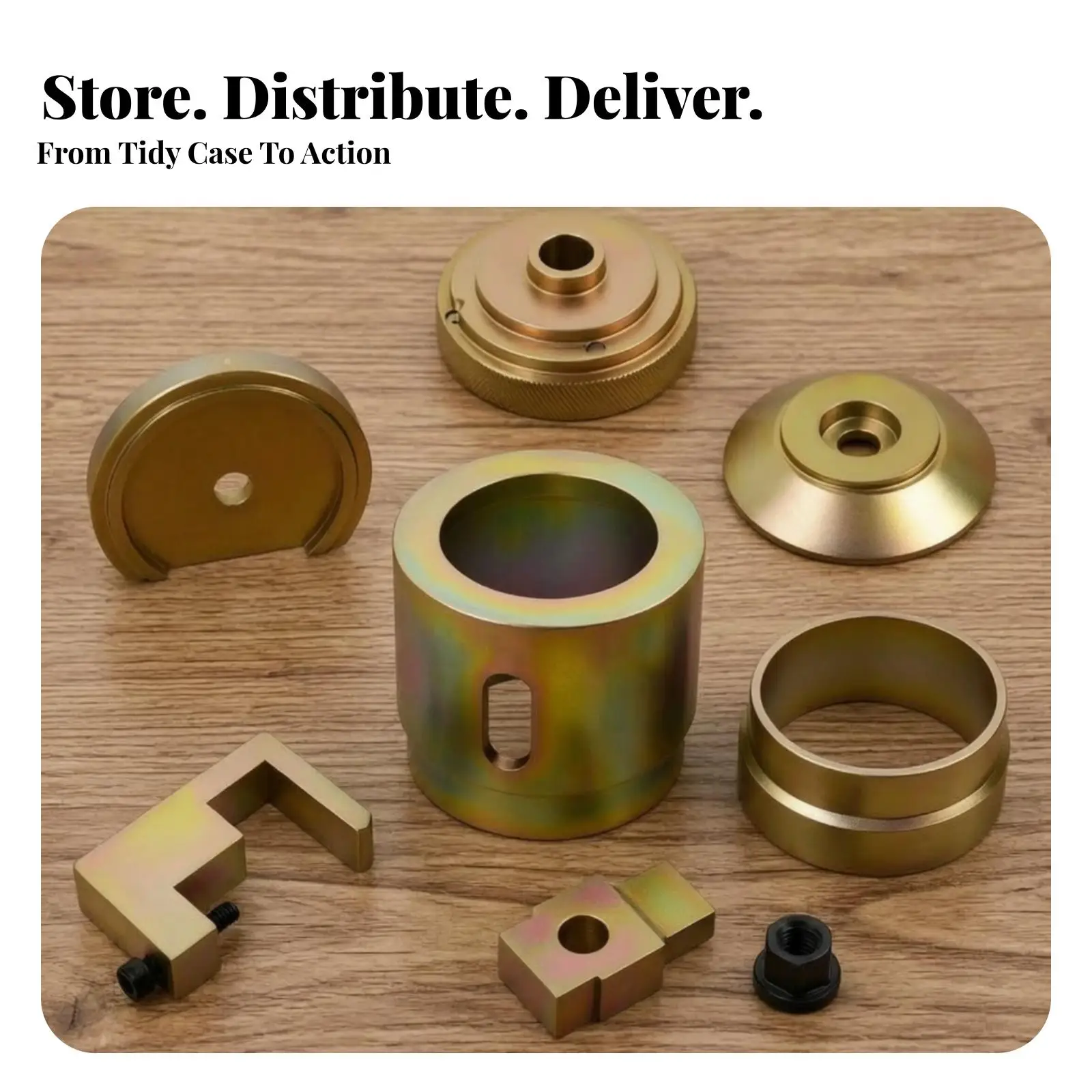 Auto Subframe Bushing Removal Tool Set for Compatible German Models Steel Adapters and Threaded Rods Complete Kit