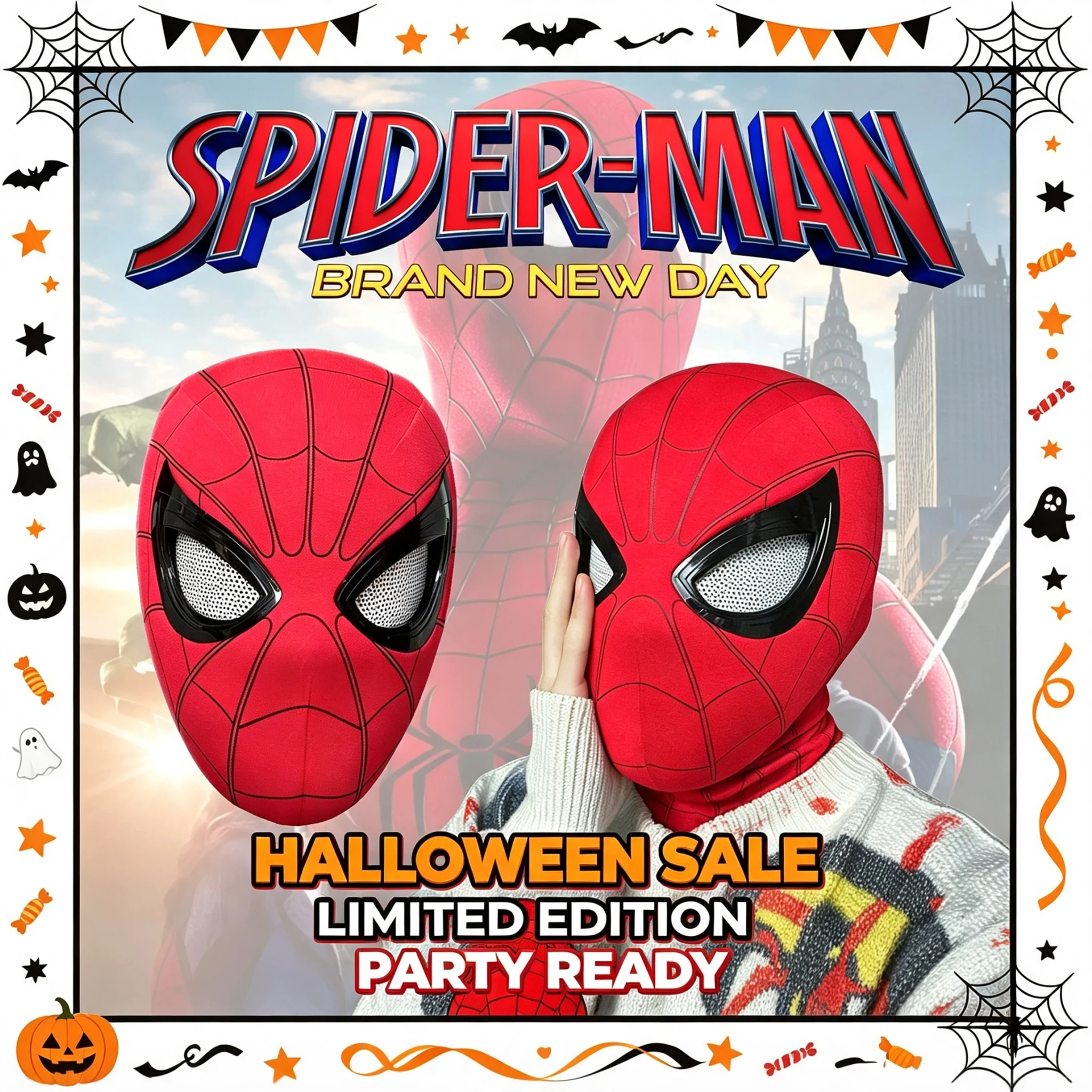 1:1 Superhero Mask Cosplay Mask With Chin Operable Blink Eyes Control Toys mask Halloween Cosplay Party Costume Prop Gift