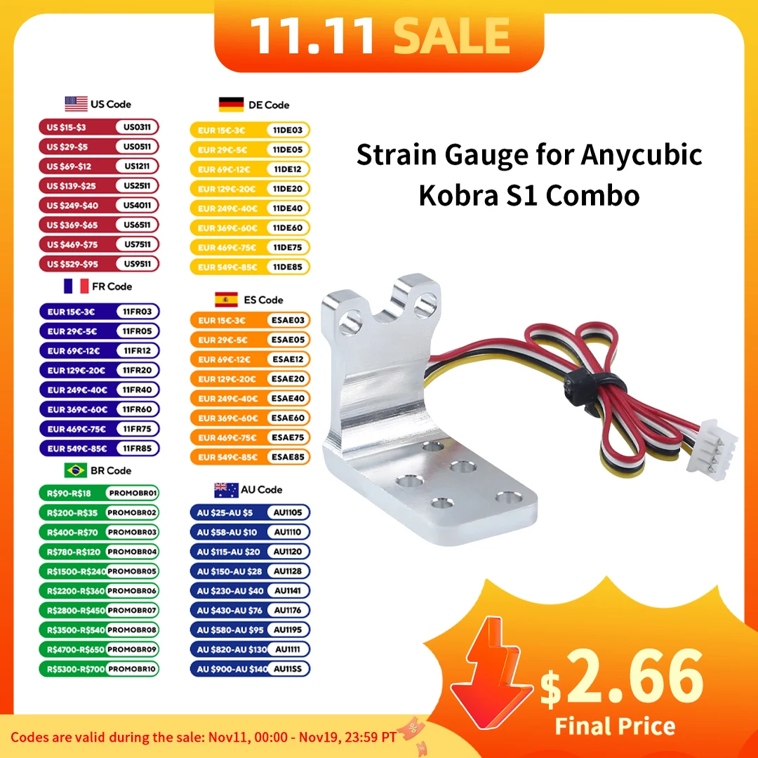 Toaiot قياس الضغط ل Anycubic Kobra 1 كومبو عالية الجودة الاستشعار سلالة مقياس المعادن ثلاثية الأبعاد ملحقات الطابعة #1
