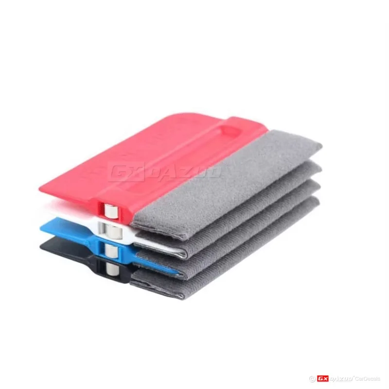 10 Pcs/Lot 10*7CM Mini Wrap Squeegee Vinyl Vehicle Wrap Tool Custom Felt Edge Squeegee Car Wrap Tools