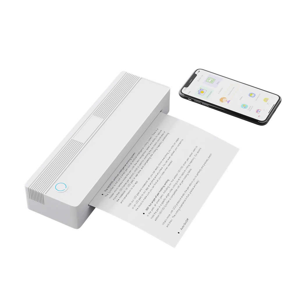 NeWYeS 8 Inch Wireless Thermal Printer, White