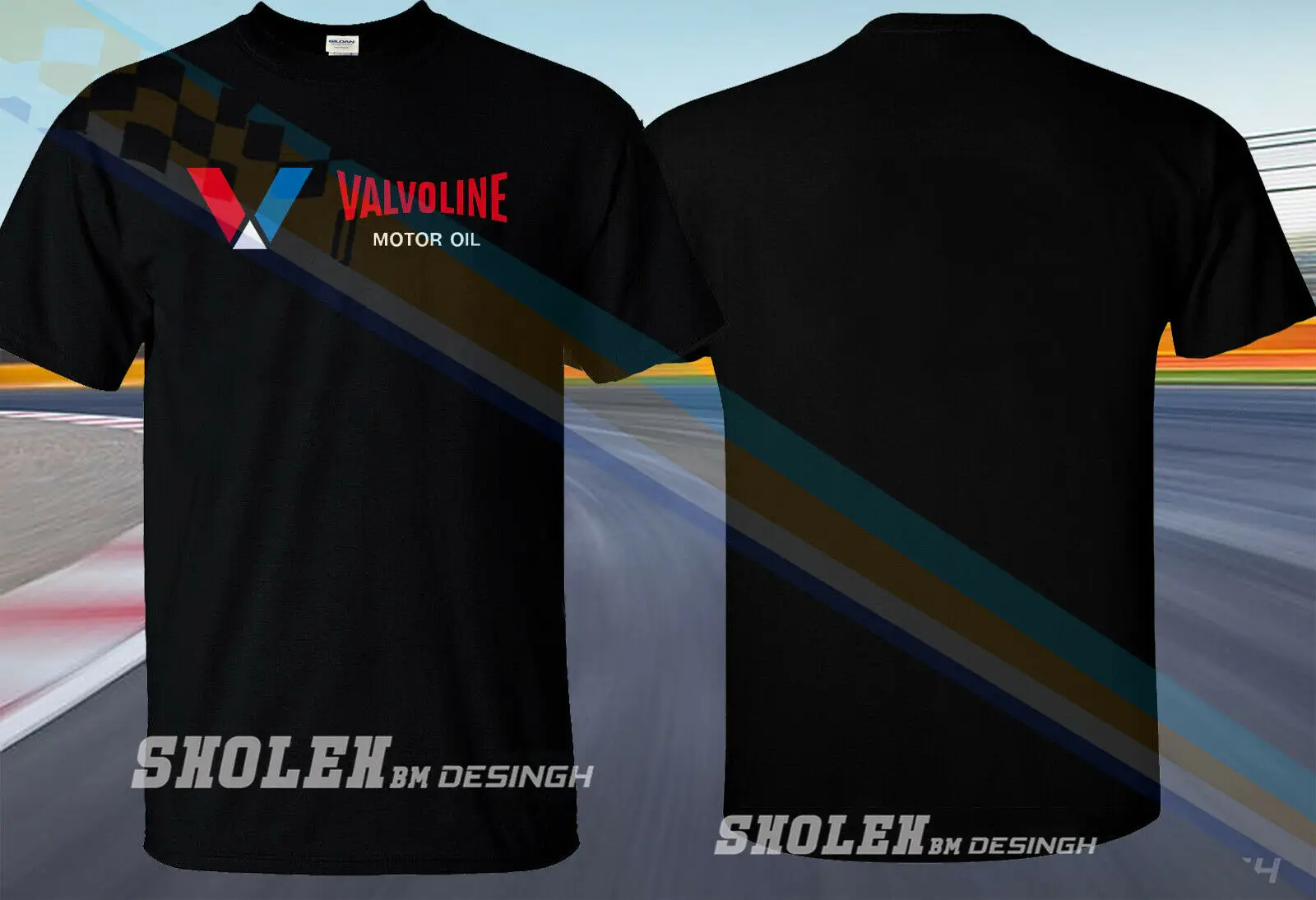 NEW LIMITED VALVOLINE MOTOR OIL LOGO T-SHIRT ALL SIZE