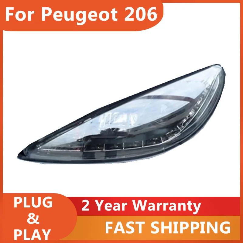 

KOWELL автомобильный Стайлинг для фар Peugeot 206 2004-2008 Peugeot 206 головной свет DRL указатель поворота ближний свет линза проектора
