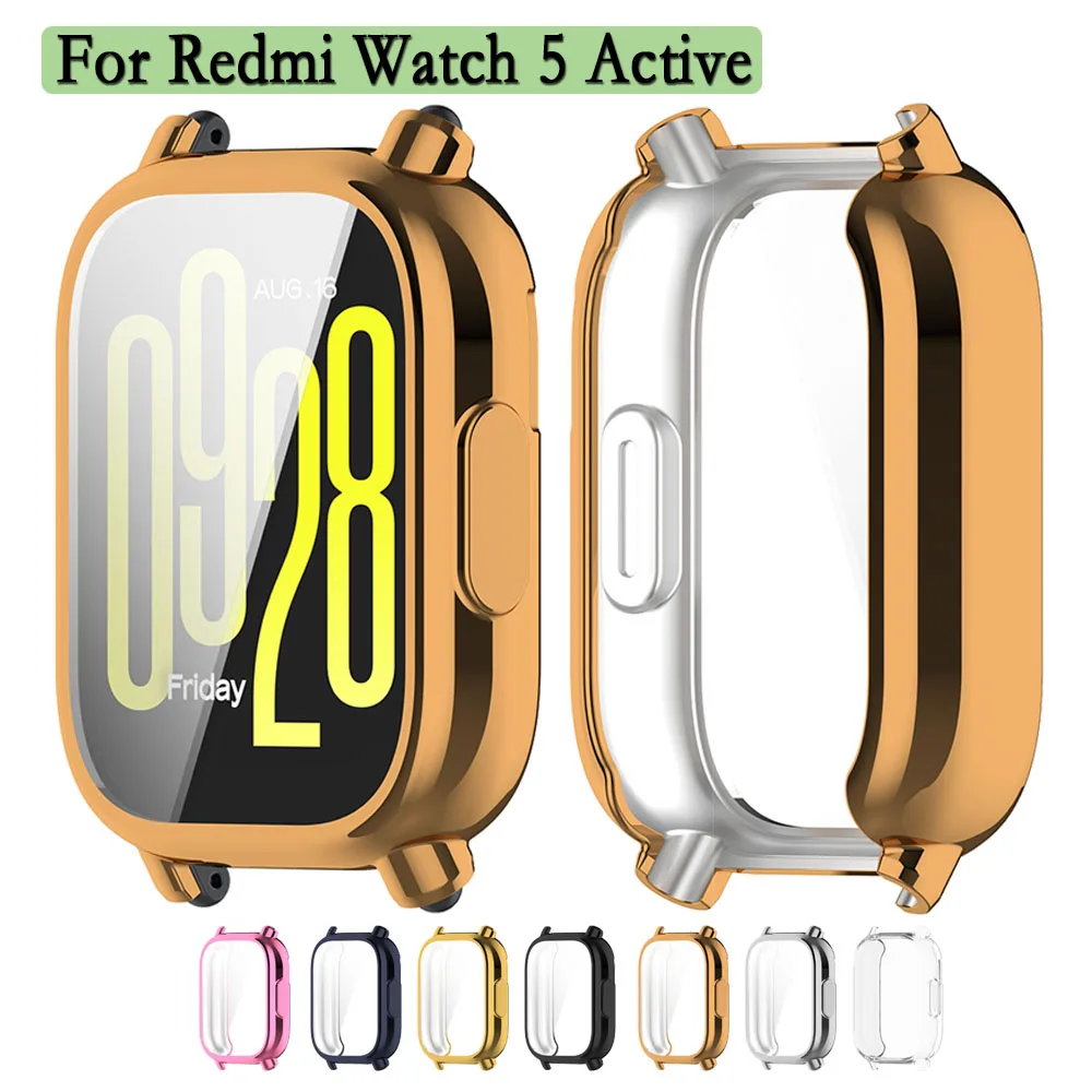 Cover For Redmi Watch 5 Active Soft Clear TPU Screen Protector Case Screen Protective Shell For Redmi Watch 5 Active