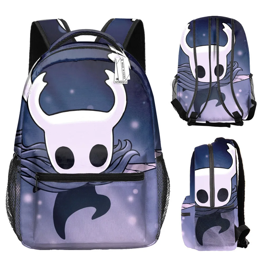 

Classic Popular Funny Hollow Knight student Bookbag Notebook Backpacks 3D Print Oxford Waterproof Boys/Girls Travel Backpacks