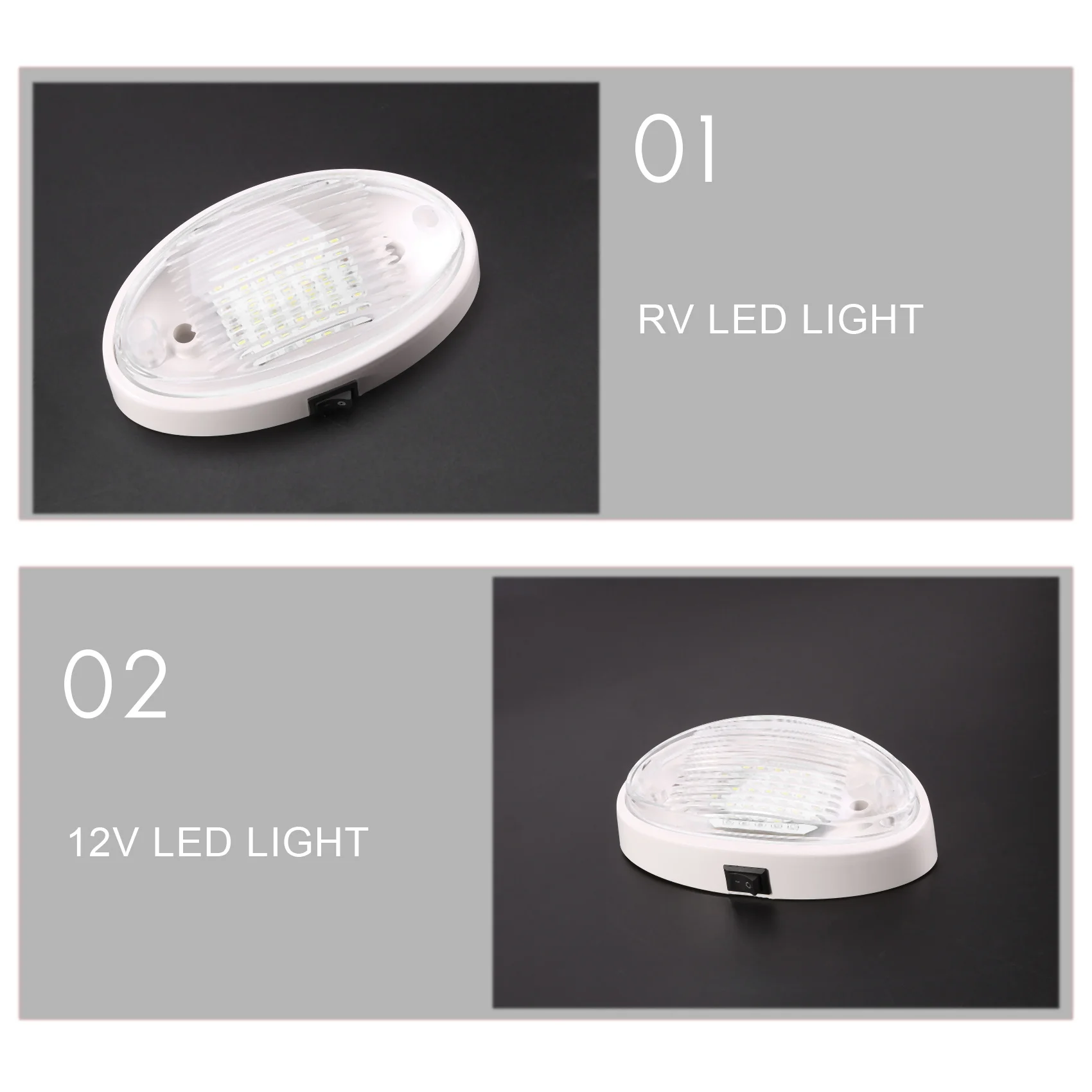 A45F-12V luz LED con interruptor caravana autocaravana barco toldo anexo túnel bota