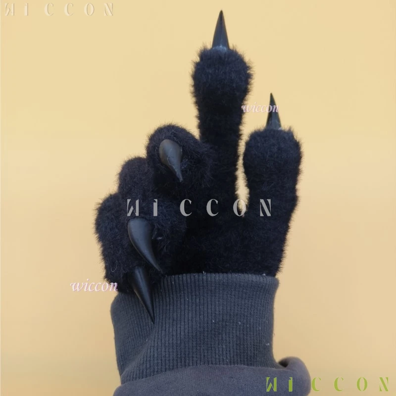 アニメ Cos 着ぐるみ手袋毛皮のようなコスプレ爪足スタイリッシュなキグロールプレイ足男性女性手袋漫画ハロウィンドレスアップ爪かわいい