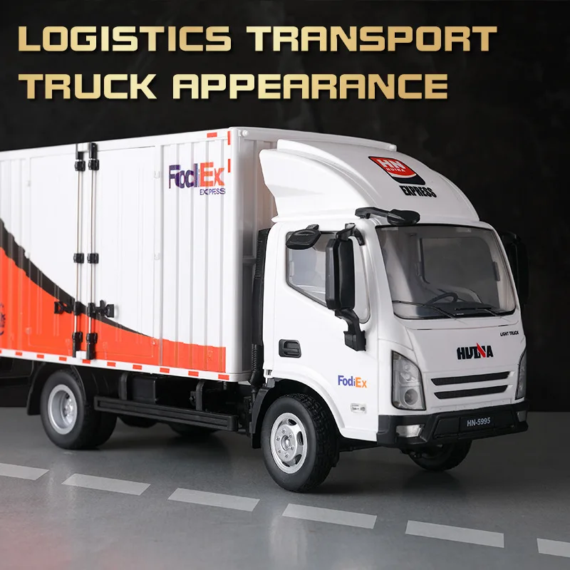 1:18 Huina 524 Rc Car 12ch Remote Controlled Express Delivery Car Loading Transport Car Small Cargo Truck Floating Truck
