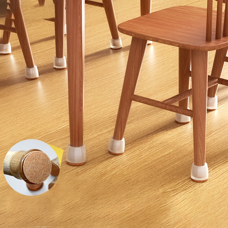 Silent Silicone Foot Covers For Chair Legs, Thickened Felt Table And Chair Foot Covers For Anti-Scratch Protection Of The Floor