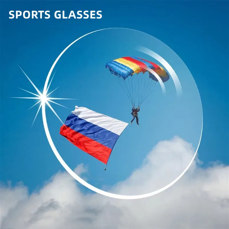 Photochromic Chameleon Polycarbonate 1.591 Lensesx Prescription Myopia/Hyperopia Anti Glare Sports Change Color In the Sun