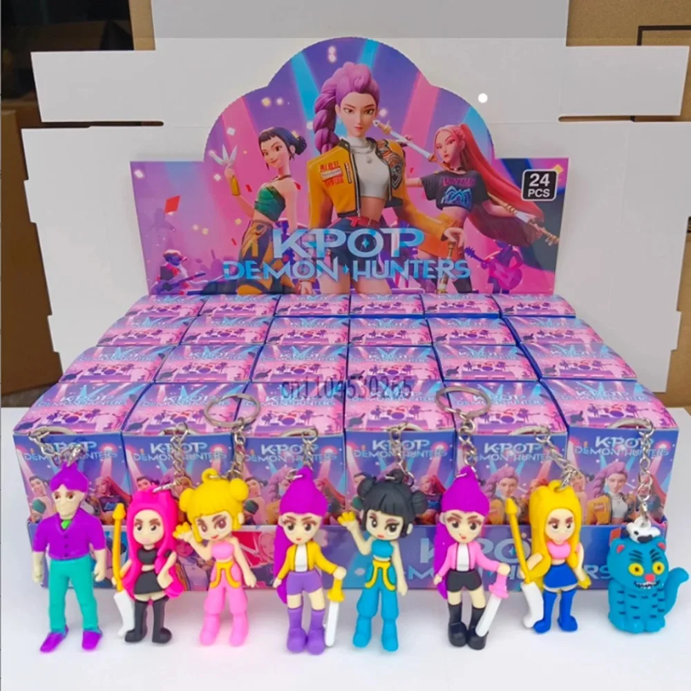 

2026 New 24Pcs Random Blind Box Anime KPop Demon Hunters Girl Group RUMI MIRA ZOEY Figure Action Pvc Models Toy Ornaments Gifts