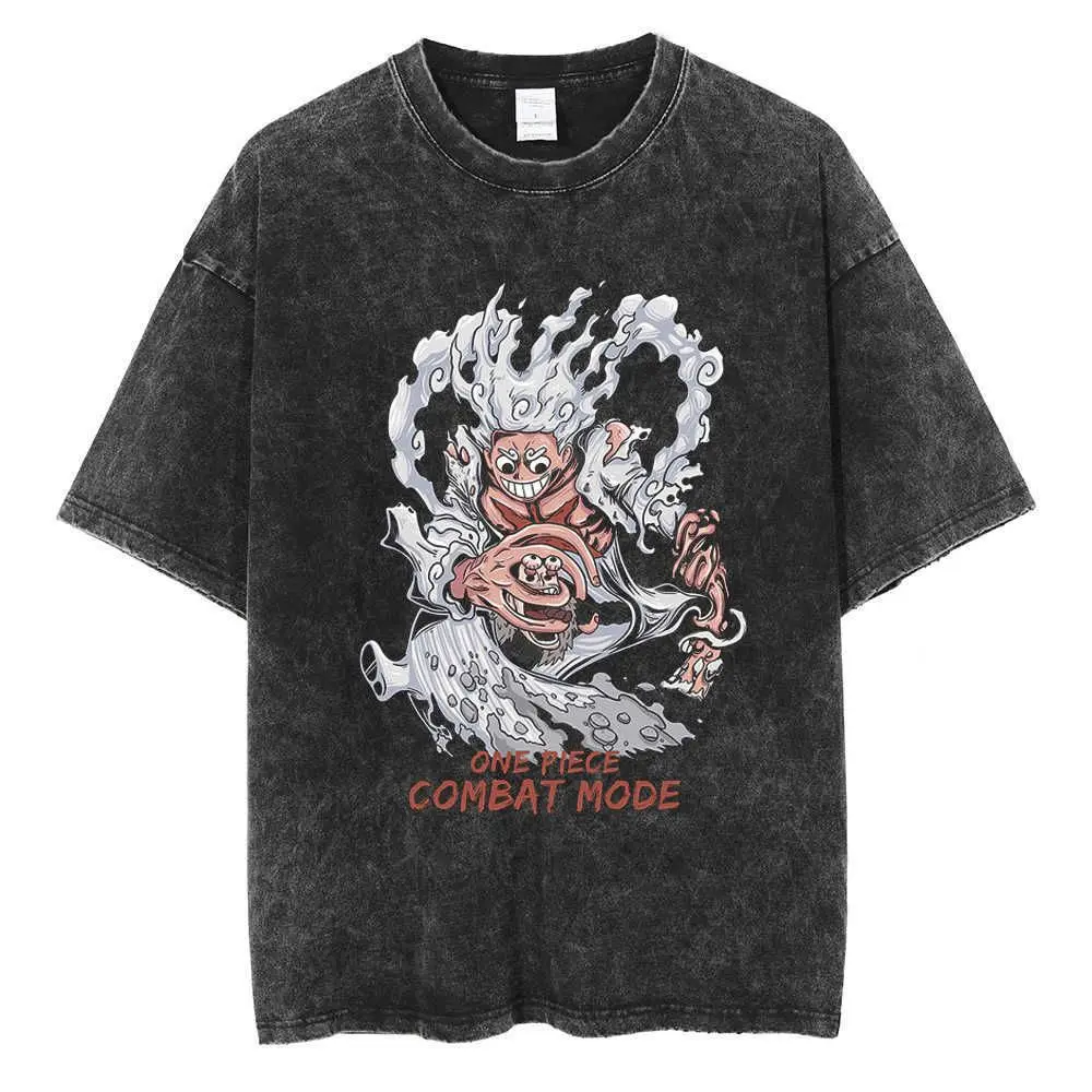 

2026 One Piece Cotton T Shirt Unisex Short Sleeve Casual Streetwear Style Summer Anime Graphic Streetwear Y2K Unisex