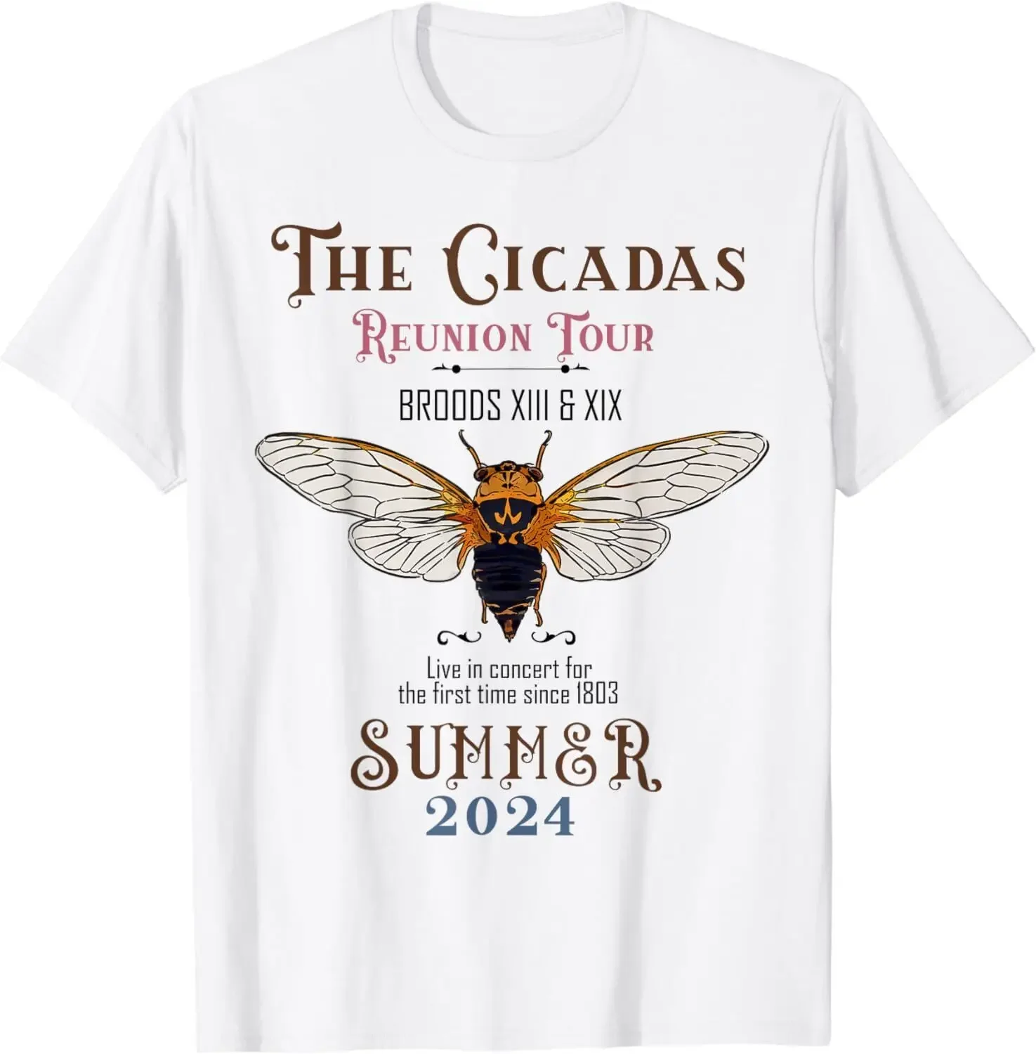 The Cicada Reunion U.S Tour 2024 Cicada Concert Fest Lover T-Shirt S-3XL Unisex