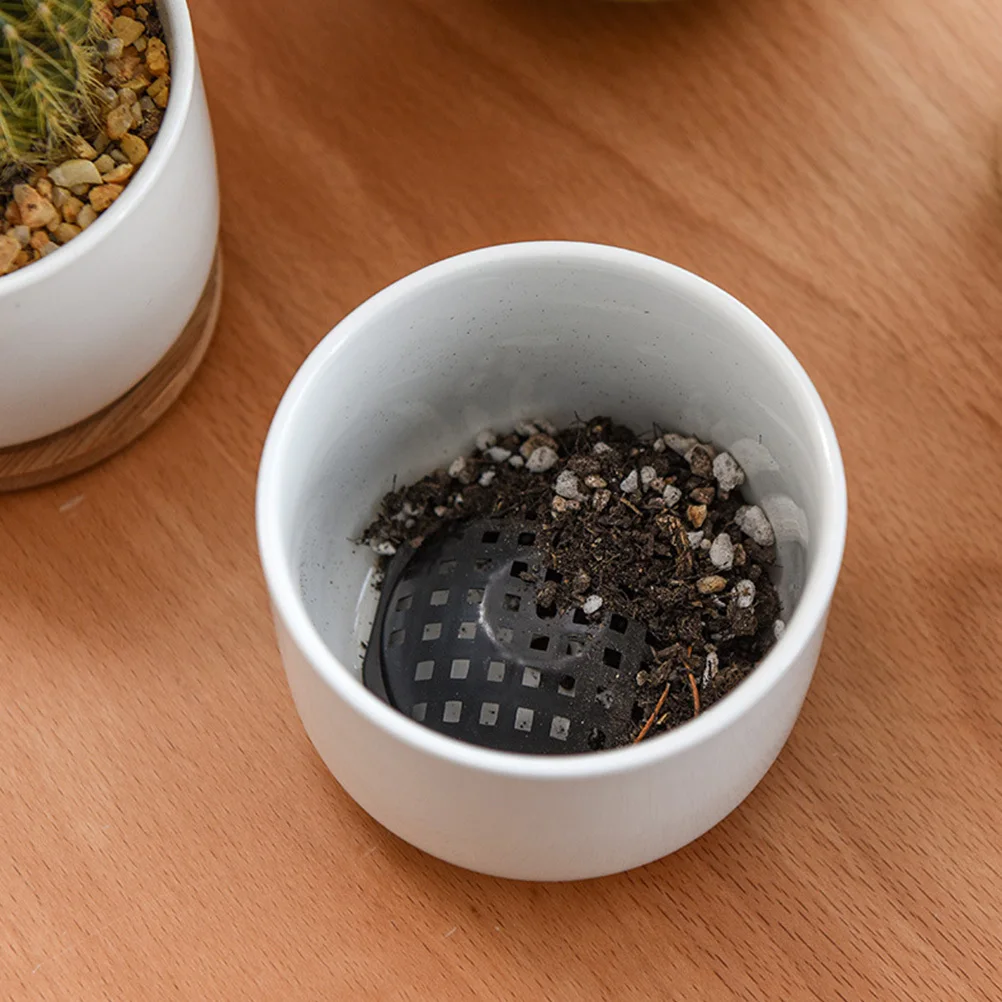 20 szt. Siatka drenażowa do doniczek, zapewniająca zatrzymanie gleby, wielokrotnego użytku, filtr do otworów doniczek z PP, oddychająca mata, akcesorium ogrodowe, doniczka do bonsai.