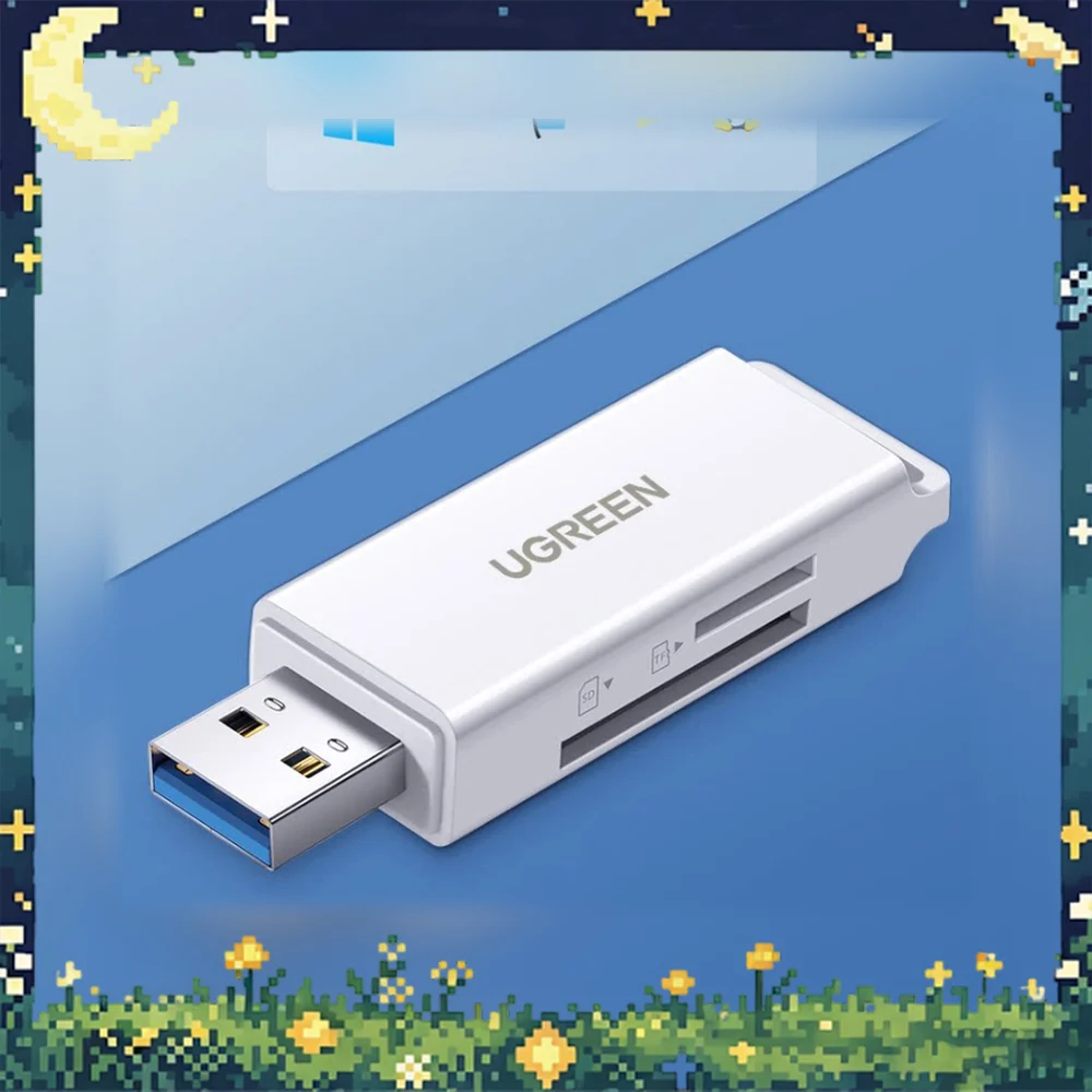 UGREEN 40751 USB 3.0 SD TF 2 In 1 Card Reader Memory Card Adapter for Computer Laptop