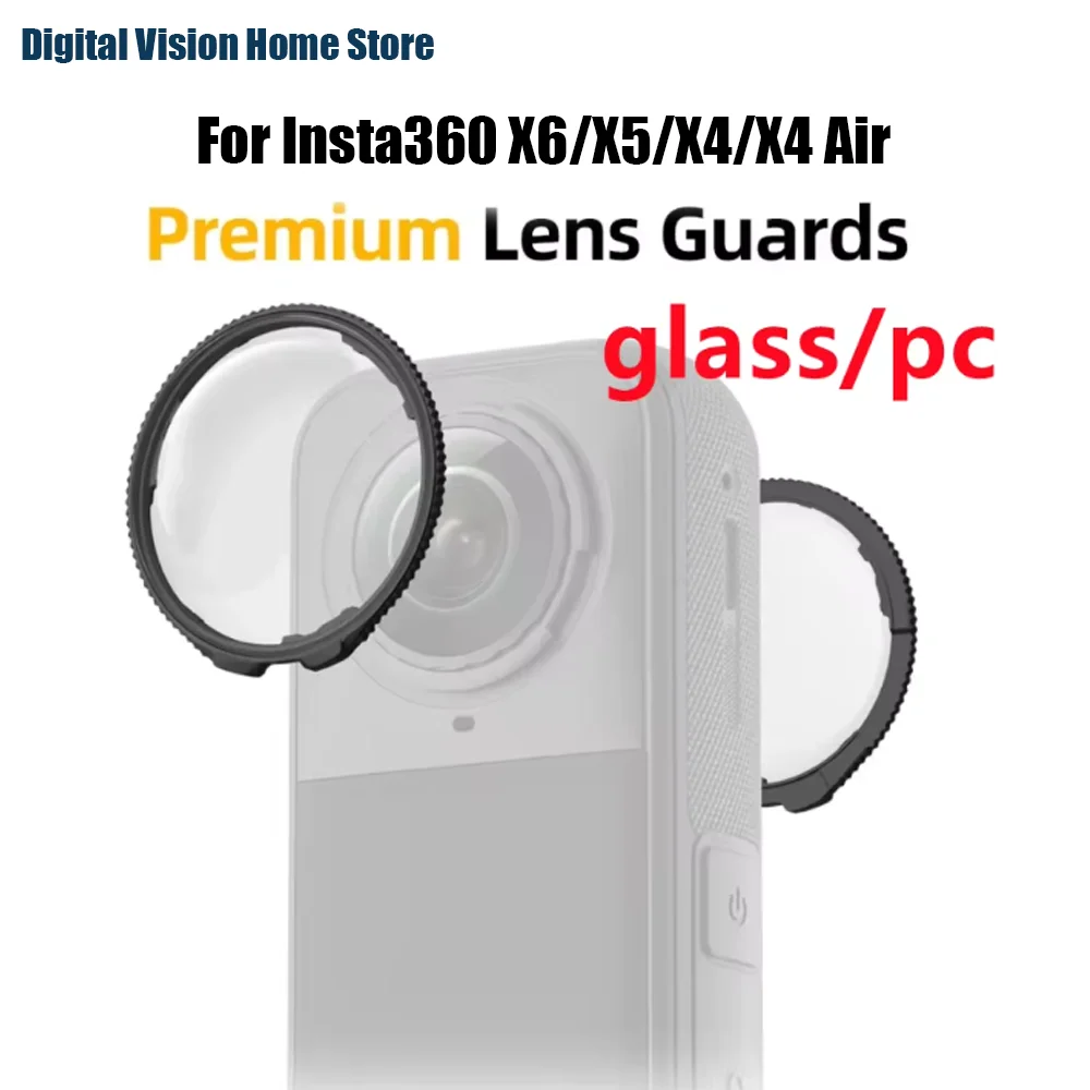 For Insta360 X5 Insta360 X4 Insta360 X4 Air Insta360 X6 PC/Glass Lens Protector Cover Anti-Reflective Coating Scratch/Dust Proof