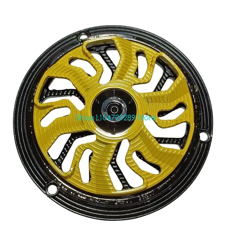 D8KE Motorcycle Fan Guard Cover with Curved Openings and Circular Outer Border for Distinct Decorative Engine Area Styling