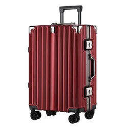 Valigia Unisex all'ingrosso Trolley da viaggio con telaio in alluminio con valigia da imbarco universale da 20 pollici retrò di grande capacità