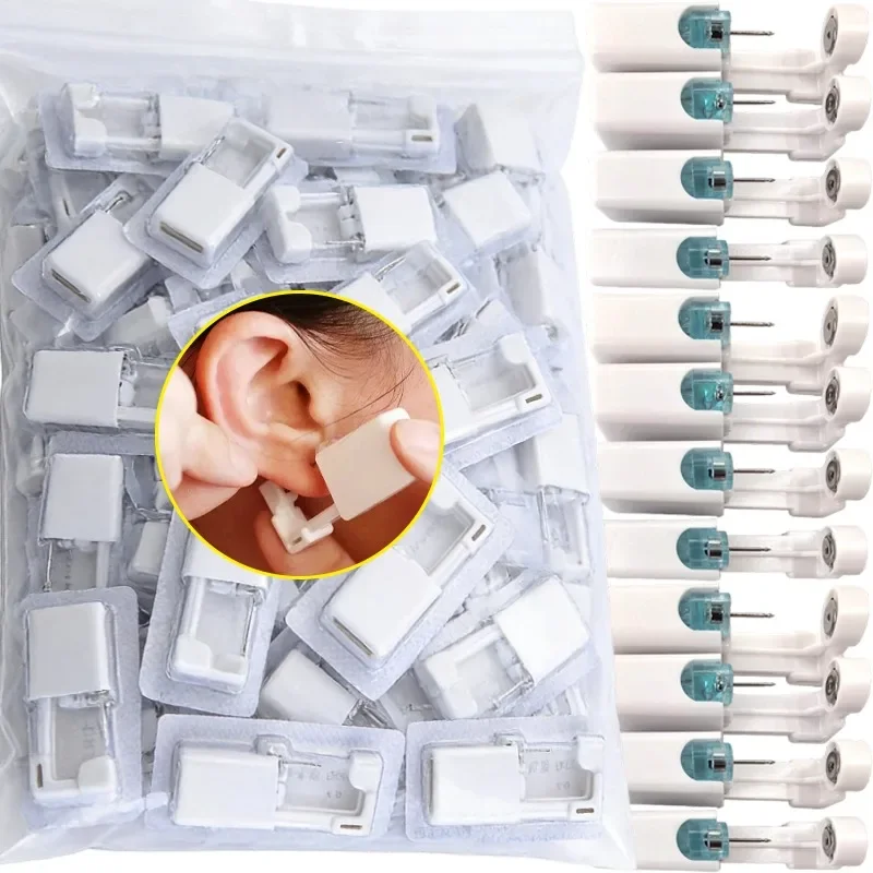 1/30pcs White Professional Body Piercing Kit Belly Button Safe Piercing Gun Body Piercing Tool Kits Stainless Steel Women Men