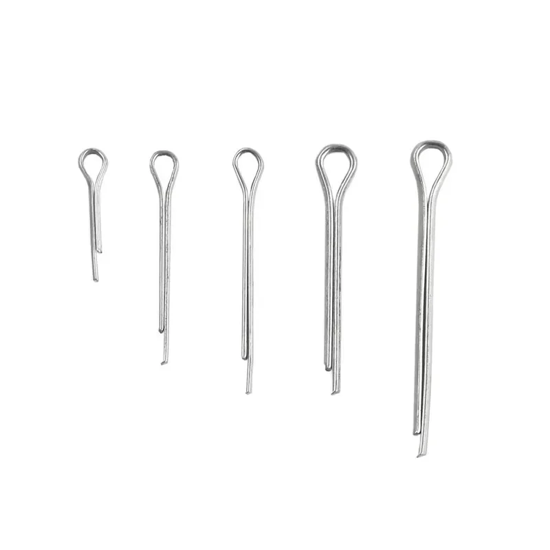 175Pcs Sliver Split Pins Cotter Fixings Assorted Sizes Zinc Plated Steel Hard Case Link Split Cotter Pin