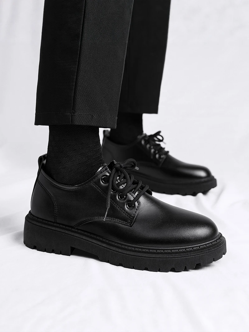 

Men's Summer 2026 Fashionable Versatile Business Casual British Style Sporty Leather Shoes Comfortable Lightweight Low Heel