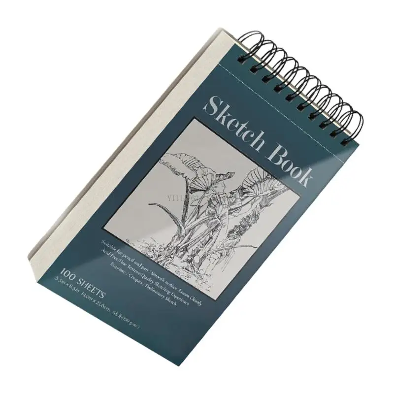 

Hardcover 100 Sheets 68lb/100gsm Twin Wire Binding Sketching Pad